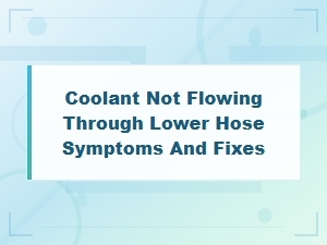Coolant Not Flowing Through Lower Hose Symptoms and Fixes